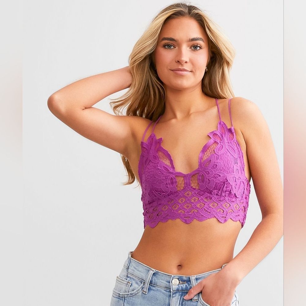Free People Purple Lace Bralette